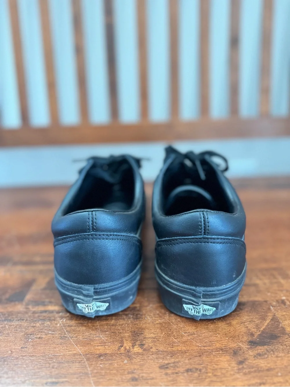 Vans Old Skool Men’s All-Black Leather Sneakers